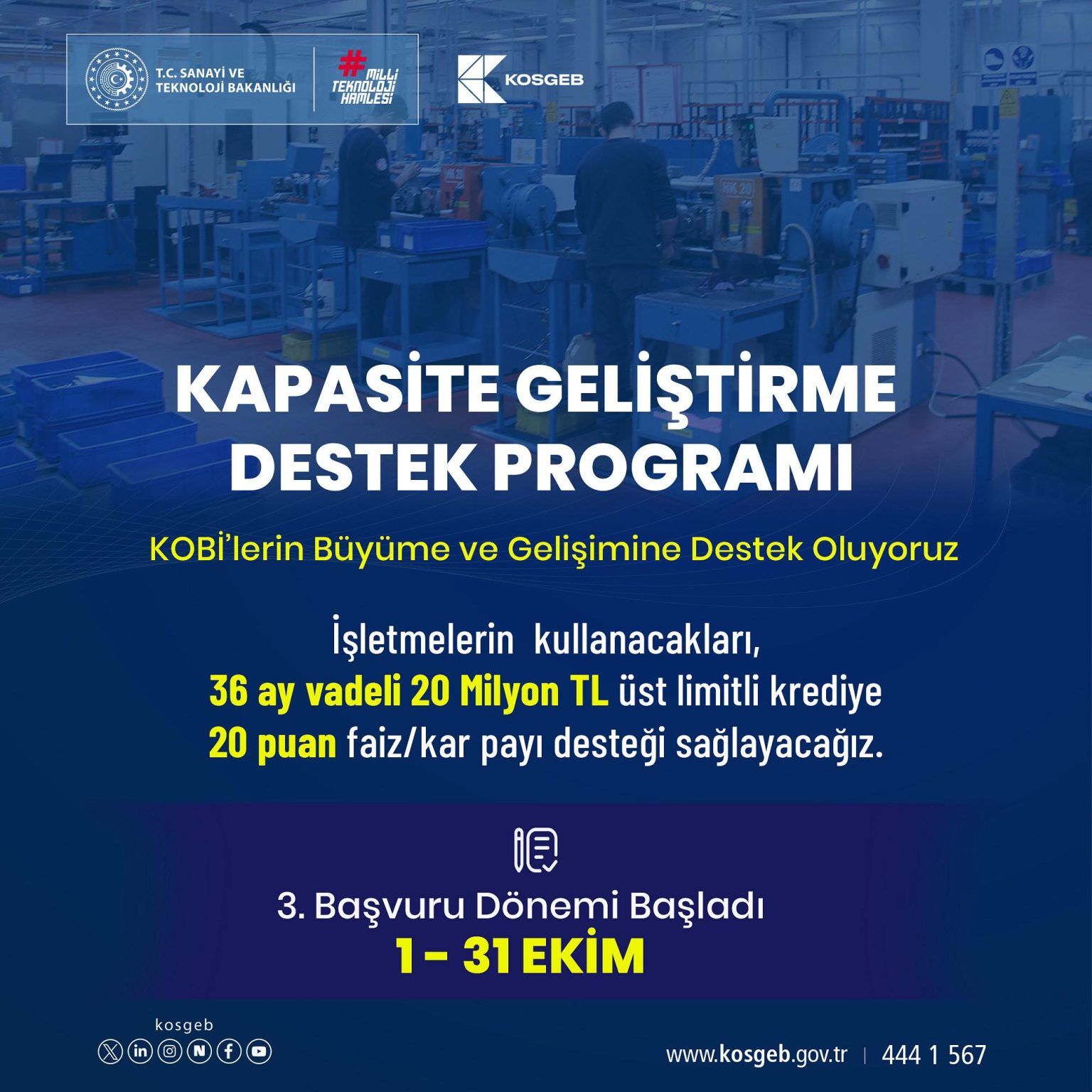 KOSGEB’den 20 Milyon TL Destek, Son Başvuru 31 Ekim 2025!